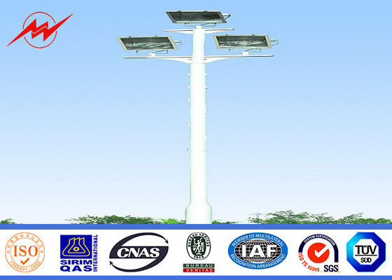 GR50 Steel 12 Sides Stadium Light High Mast Tower 10nos  200W HPS Lights With Rasing Sytem Maintanence