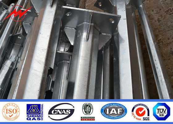 Q235 Q345 Galvanized Steel Street Lighting Pole 4m , 5m , 6m,  8m , 10m , 12m Height