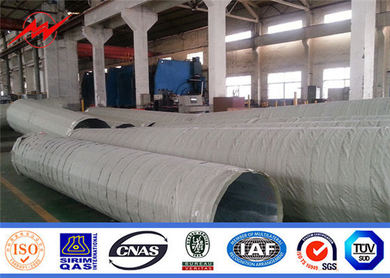 Galvanized 9M 10M 11M Electric Steel Utility Power Poles 10KN-25KN