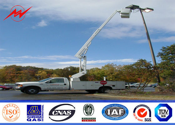 Outdoor Multi Sided Solar 8M to 14M Height Street Light Poles With 2M Cross Arm