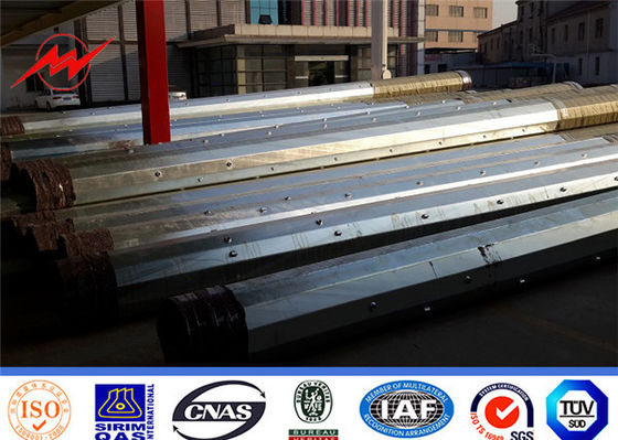 Galvanized Steel Electrical Power Pole For Transmission And Distribution