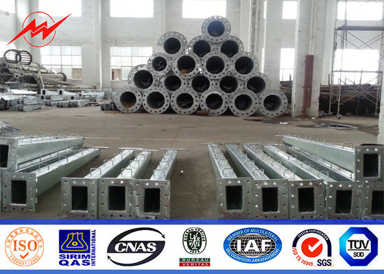 NGCP 65FT Galvanized Steel Pole with 450Mpa for 69kv transmission line 10mm thickness
