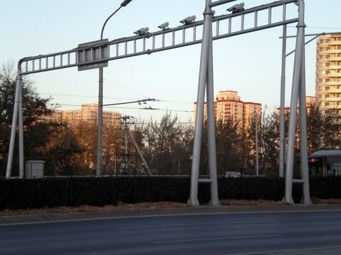 Steel IP65 6m Traffic Light Pole , Galvanized Street Lighting Pole