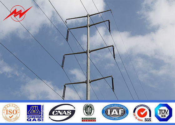 25ft-90ft Conical Tapered Glavanized Steel Utility Pole For Overhead  Electrical Transmission Line with Bitumen