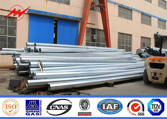 Electrical Q345 Hot Rolled Galvanized Steel Power Poles For Distribution Line