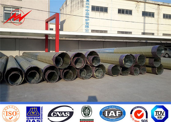 ASTM A572  Steel Grade 6516m Height Hot Dip Galvanized Steel Pole Taper Or Polygonal Shape
