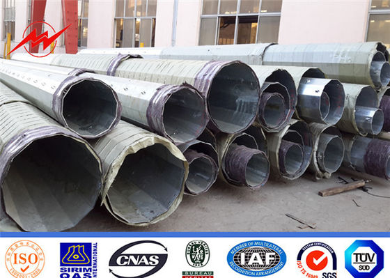 Galvanization 25M High Mast Tower Flange Tubular Steel Monopole Communication Tower