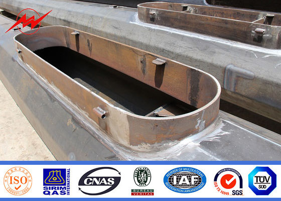 High Mast Square / Yard / Industrial Street Light Poles Conical Galvanized Pole