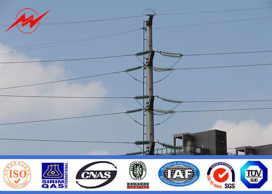 60kv Electrical  Steel Utility Pole For Power Distribution Line Project Pole