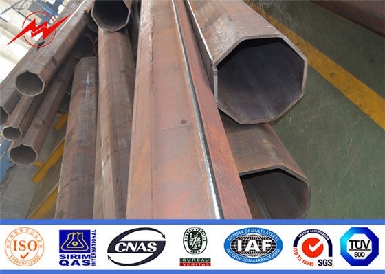 Galvanized HDG 132KV Electrical Materials Octagonal Steel Pole