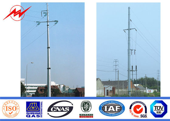 21m Hot Dip Galvanization Steel Tubular Pole Electric For Electrical Transmission