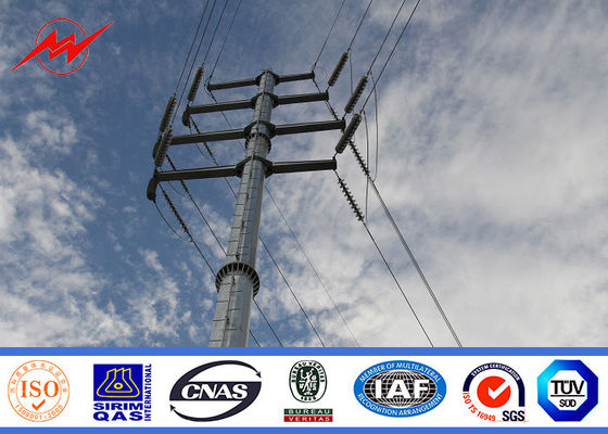 69kv Electrical Galvanised Steel Pole For Electrical Distribution Line
