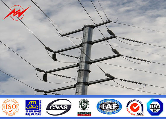 Electricity Steel Power Poles , Distribution Line / Transmission Line Poles