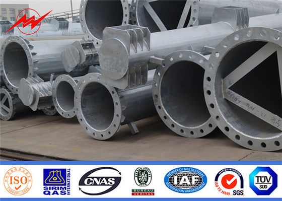 Line 30ft Electrical Telescoping Steel Utility Poles High Voltage Power Transmission Pole