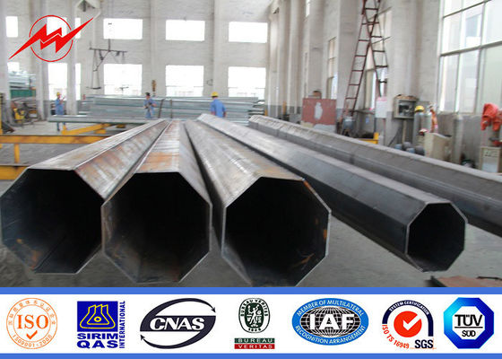 17m 1800Dan Electrical Galvanized Tubular Steel Pole For Outside Distribution Line