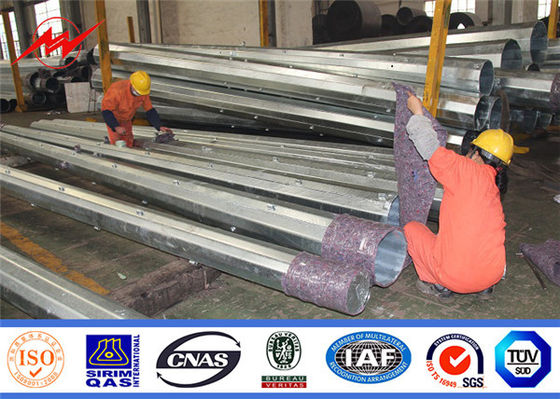 Galvanized Distribution Metal Utility Poles Philippines 30FT 35FT 45FT 2.75mm GR65