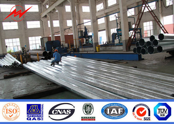 Electrical Steel Tubular Pole , Metal Utility Poles For 132kv Distribution Line Project