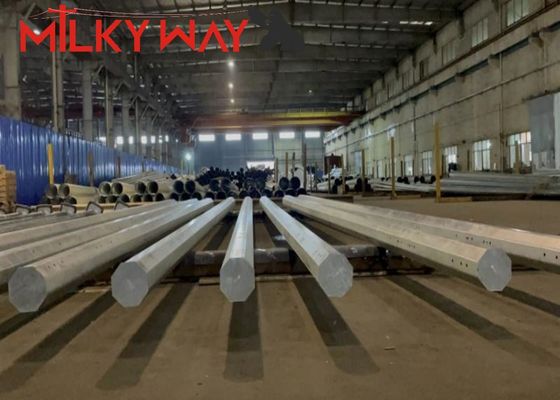 Silver White Steel Power Pole Specifications For Welding Standards CWB And AWS D 1.1