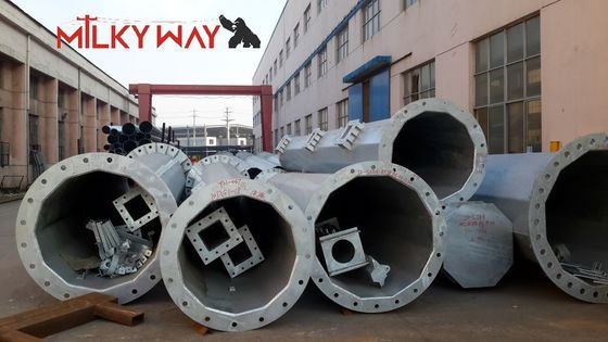 3.5m-15m Steel Power Pole for Street Lighting with Conical and Polygonal Options