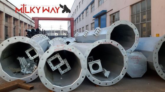 24m 32m Height Conical Electrical Power Pole Base Plate Type
