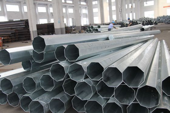 30FT Hot Dip Galvanized Steel Power Pole for Philippines Electric Power Transmission with IP65 Protection
