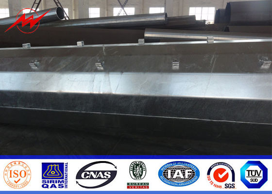 Galvanised 70ft Electrical Power Pole Distribution For 132kv 69kv Philippines Project
