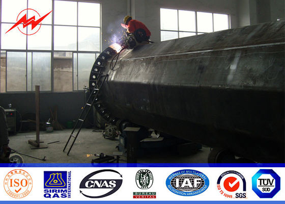 Galvanised 70ft Electrical Power Pole Distribution For 132kv 69kv Philippines Project