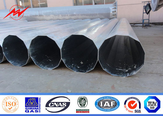 25ft to 75ft Electrical Concial Tapered Steel Utility Pole , Steel Power Distribution Pole 10kv ~ 550kv