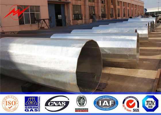 Double Or Single Circuit 16M 32M Steel Power Pole Transmission For Overhead Line Steel Tower