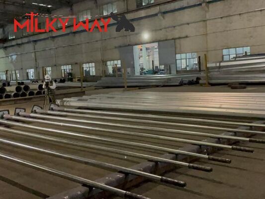 High Strength S500MC Steel Power Pole with Hot Galvanized Surface and Stainless Steel Fastened Bolts for Electricity Networks