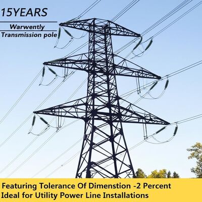 15YEARS Warrently Steel Power Pole with Bitumen Treatment and Wind Resistance 350 to 500kmh Built to Resist Harsh Environmental Conditions