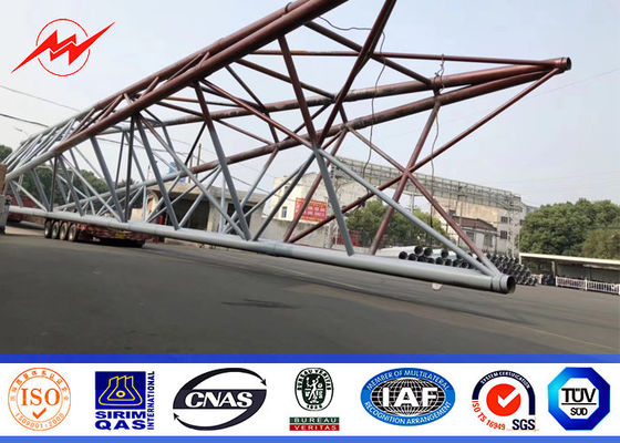 Communication Telecommunic Steel Mono Pole Telecom Three Legs Tower With 86 Galvanization Standard