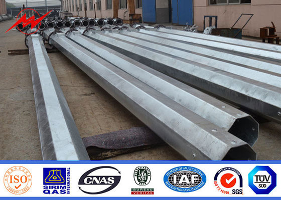 132 Kv 27Meter 1500kg Load  Mono Pole Tower For Mobile Transmission Telecommunication