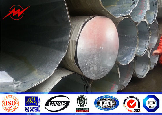 Galvanized 12.2m High Tensile Electrical Power Pole For Power Distribution Line Project