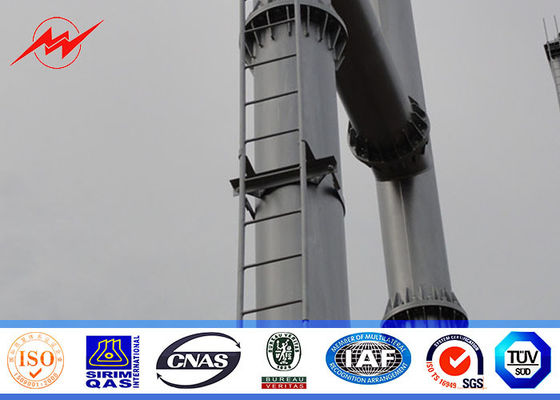 Galvanization 25M High Mast Tower Flange Tubular Steel Monopole Communication Tower