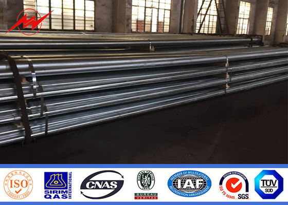 Hot Dip Galvanization 10m 11m Electric Power Poles Column For Uruguay