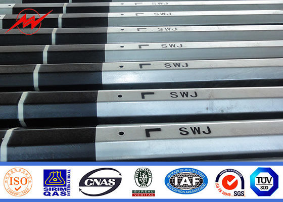 10m single arm hot dip galvanized steel pole for street light