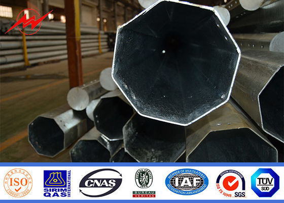 10m single arm hot dip galvanized steel pole for street light