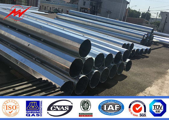 10m single arm hot dip galvanized steel pole for street light
