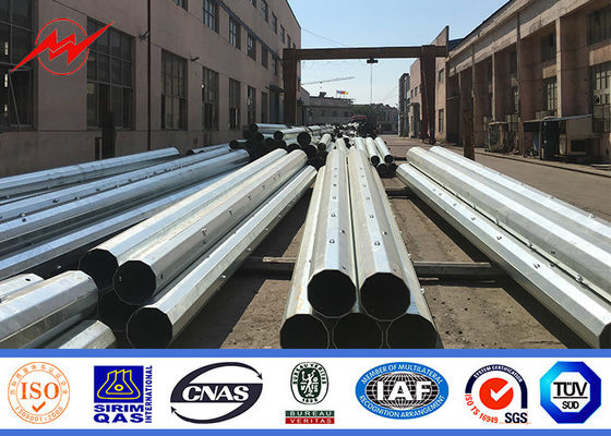 economical bitumen 3mm thickness Q345 steel electrical utility pole for power transmission