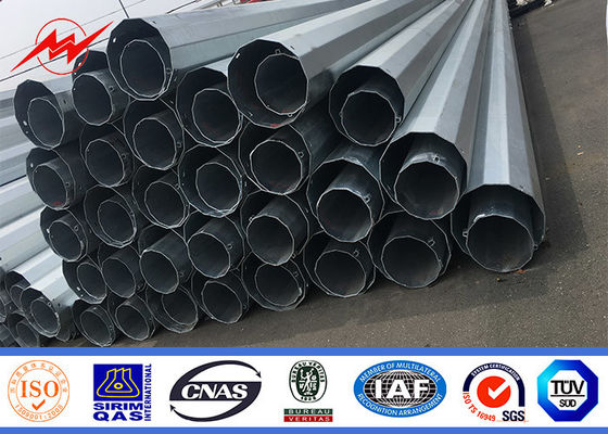 Round 10kv ~ 550kv Power  Steel Tubular Pole For Transmission Line Project