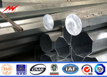 65 Feet Type Hs Ht Electrical Power Pole With Angle Steel Cross Arms