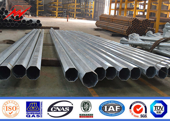 9 Meter Galvanized Steel Tubular Pole Steel Utility Poles ASTM A123 Standard