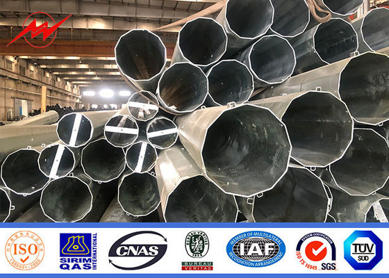 Iso Electric Power Metal Utility Pole For 132kv Transmission Line Project