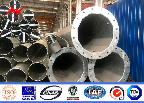 Iso Electric Power Metal Utility Pole For 132kv Transmission Line Project