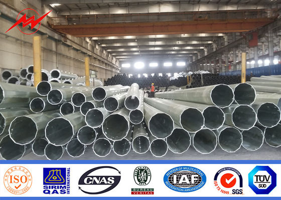 S500MC Curved 9M Galvanized Folding Street Light Poles With Minimium 3mm Thickness