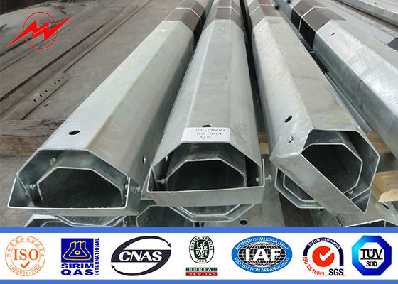 15 M Electric Column Steel Utility Pole With FRP And Marks , Malaysia Standard