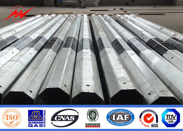 Two Section 3.8mm Metal Power Pole Traditional Column With FRP And Bitumen