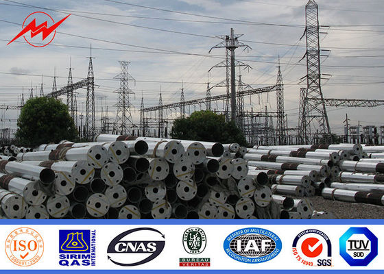 Octagonal Electrical Steel Utility Pole For Power Distribution Line 69KV