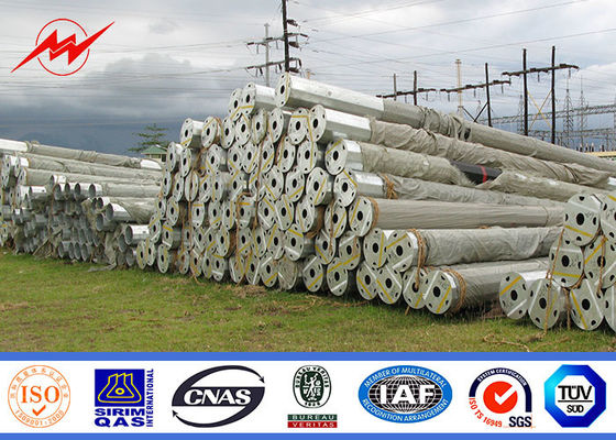 Octagonal Electrical Steel Utility Pole For Power Distribution Line 69KV